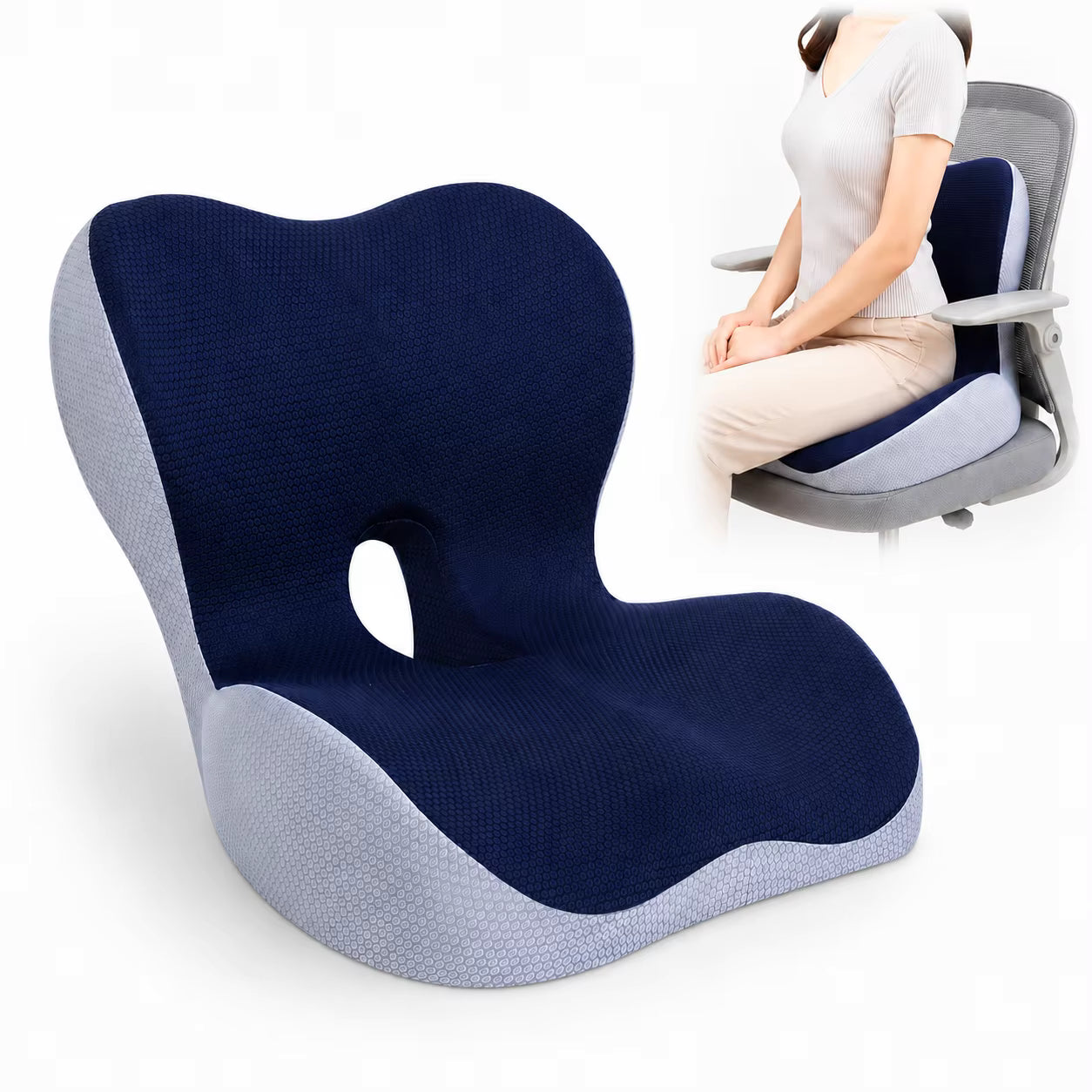 Ergonomic Seat & Back Support Cushion